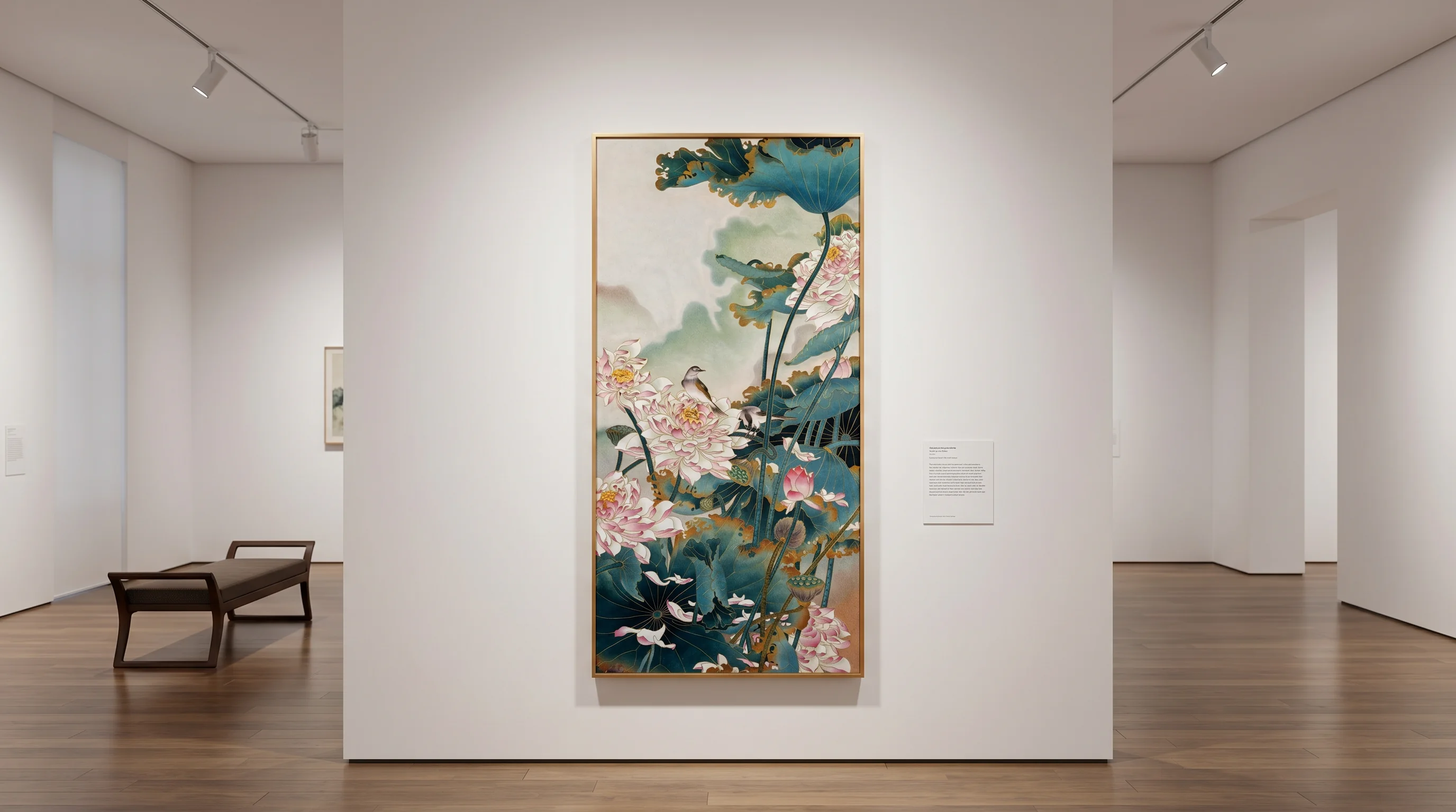 荷塘夏景掐丝珐琅画