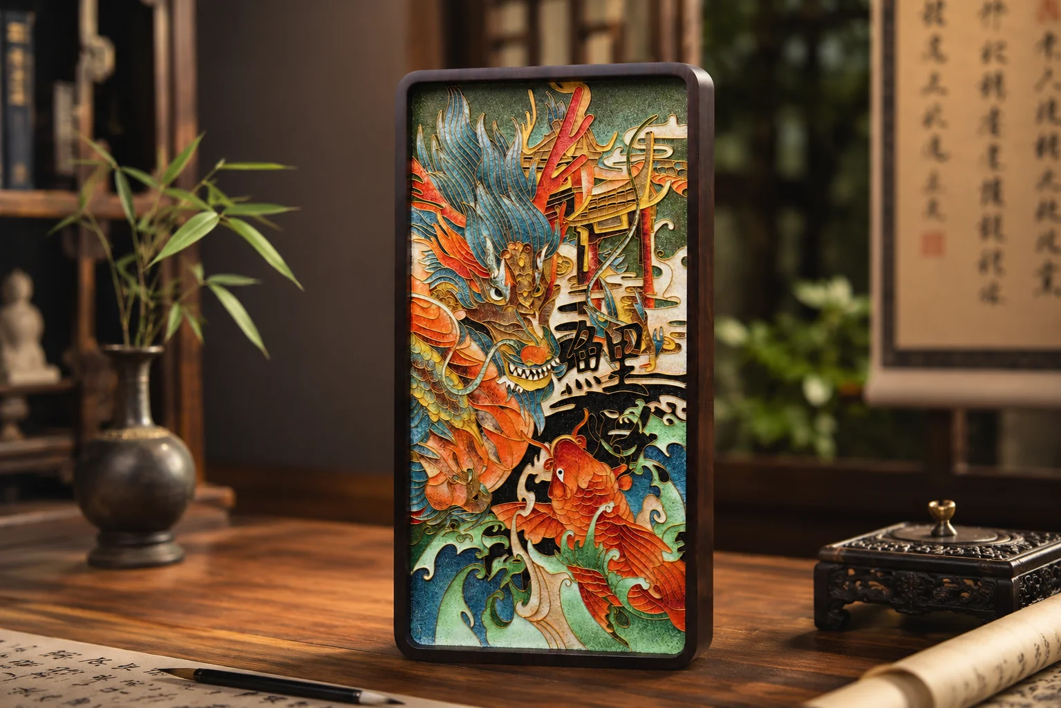 场景图-黑檀-鲤跃龙门-15*3-cm-1680元
