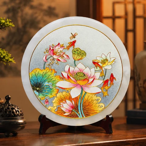 玉石.荷塘清韵