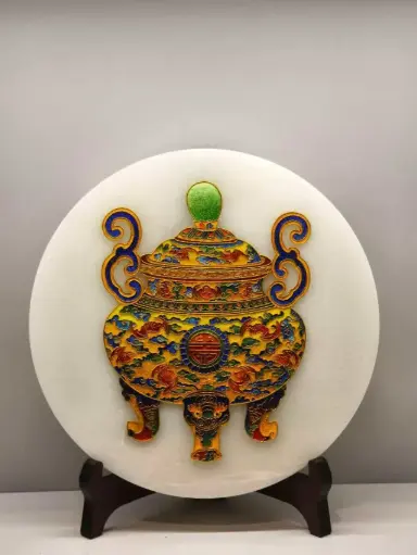 玉石.珐琅金鼎