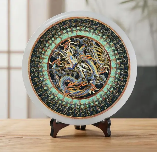 玉石.伏羲龙(25cm)