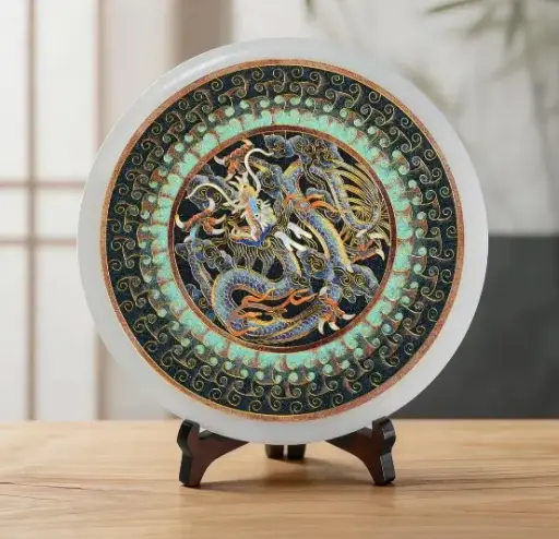 玉石.伏羲龙(25cm)