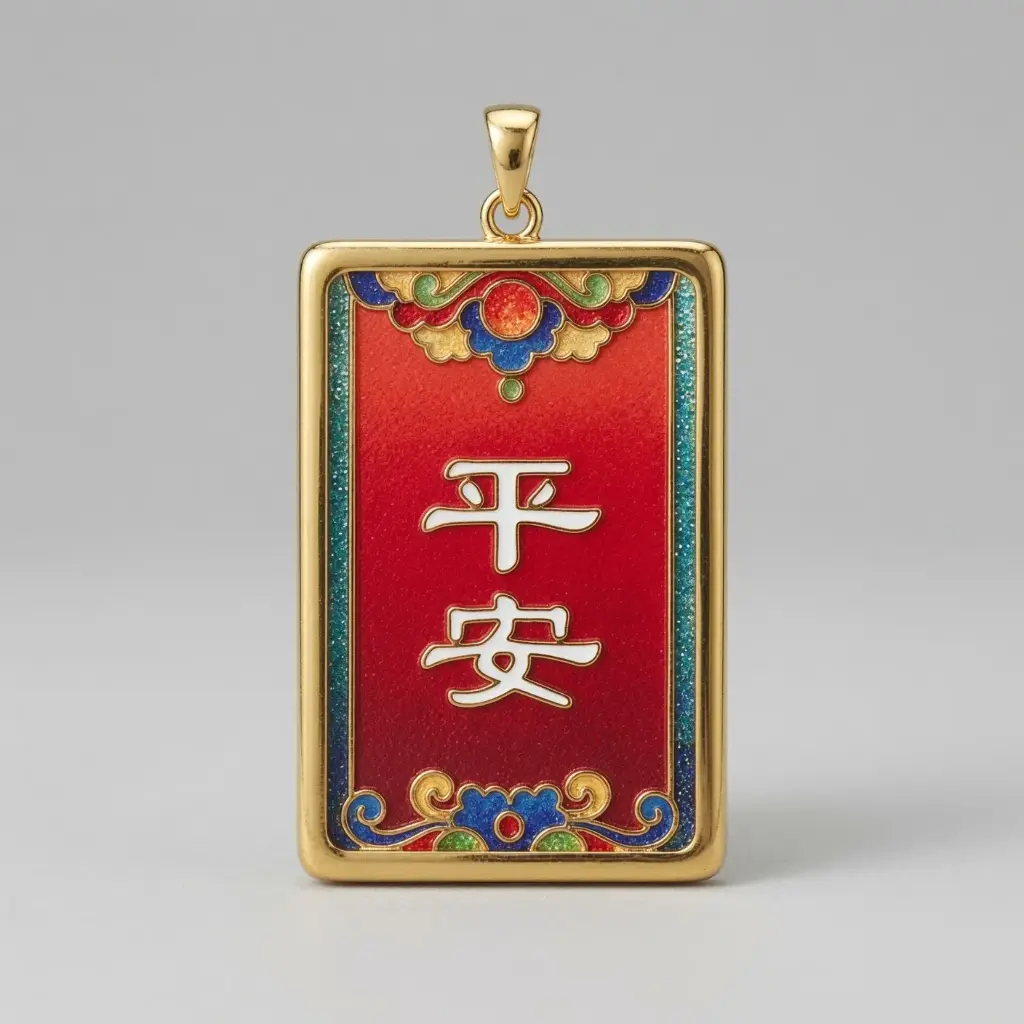 挂件.平安牌-红