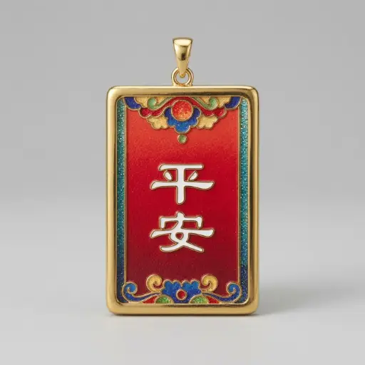 挂件.平安牌-红