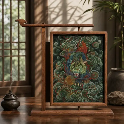 屏风摆件.招财进宝