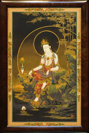 掐丝珐琅唐卡.观自在菩萨 (精工)